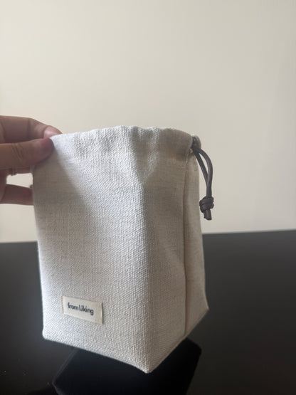 Tissue box cover - drawstring pouch