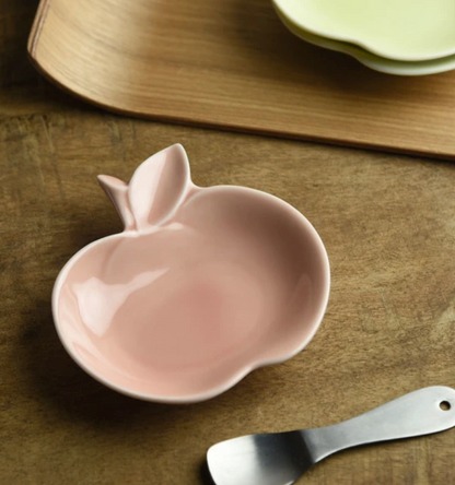 Apple Mino ware small dish