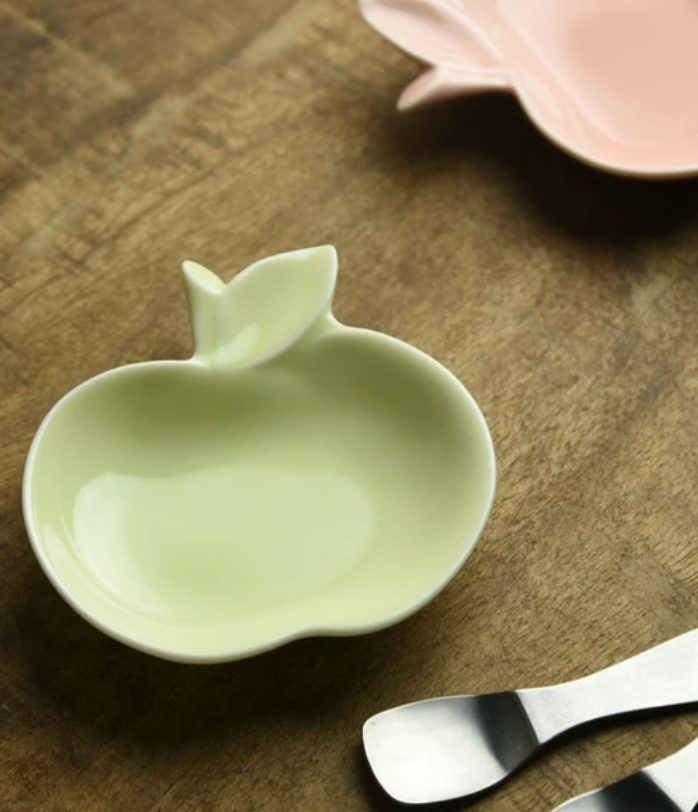 Apple Mino ware small dish