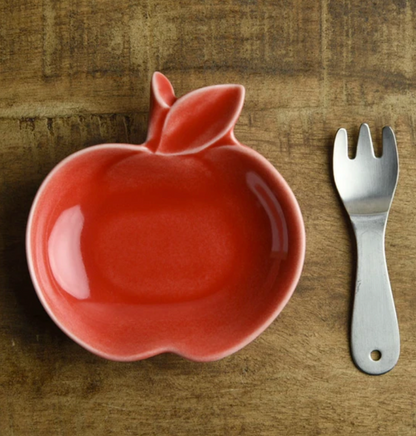 Apple Mino ware small dish